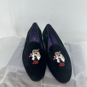 RALPH LAUREN PURPLE Label Polo Bear Dress Shoes Velvet loafers
